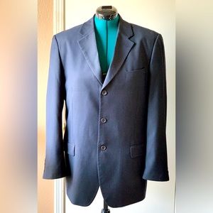 Valenti Uomo Men’s 3 Button Charcoal Suit Blazer 38R 32W Pre-owned